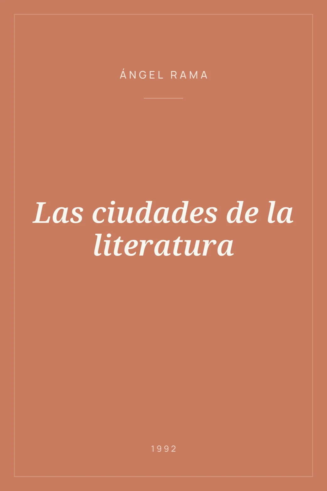 Portada de Las ciudades de la literatura
