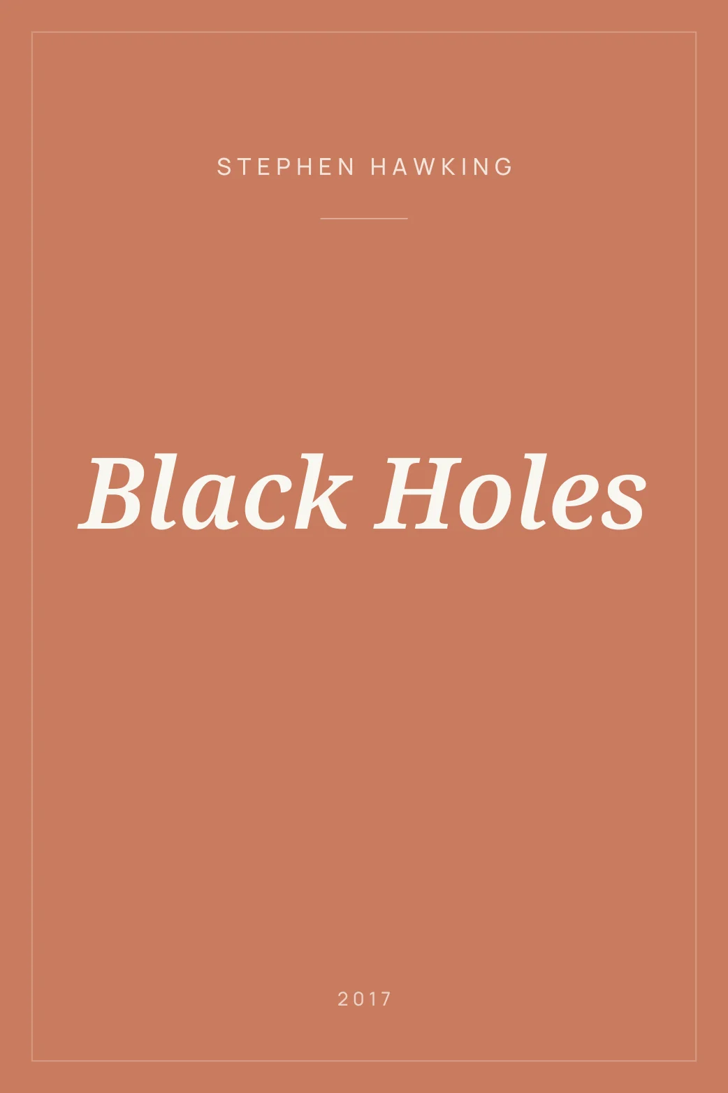 Portada de Black Holes