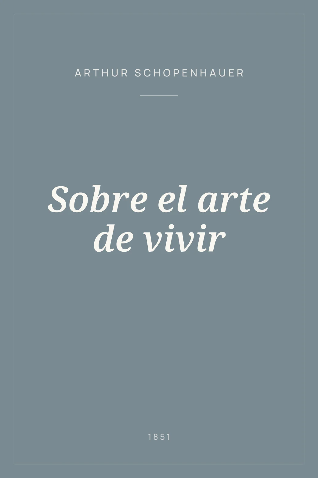 Portada de Sobre el arte de vivir