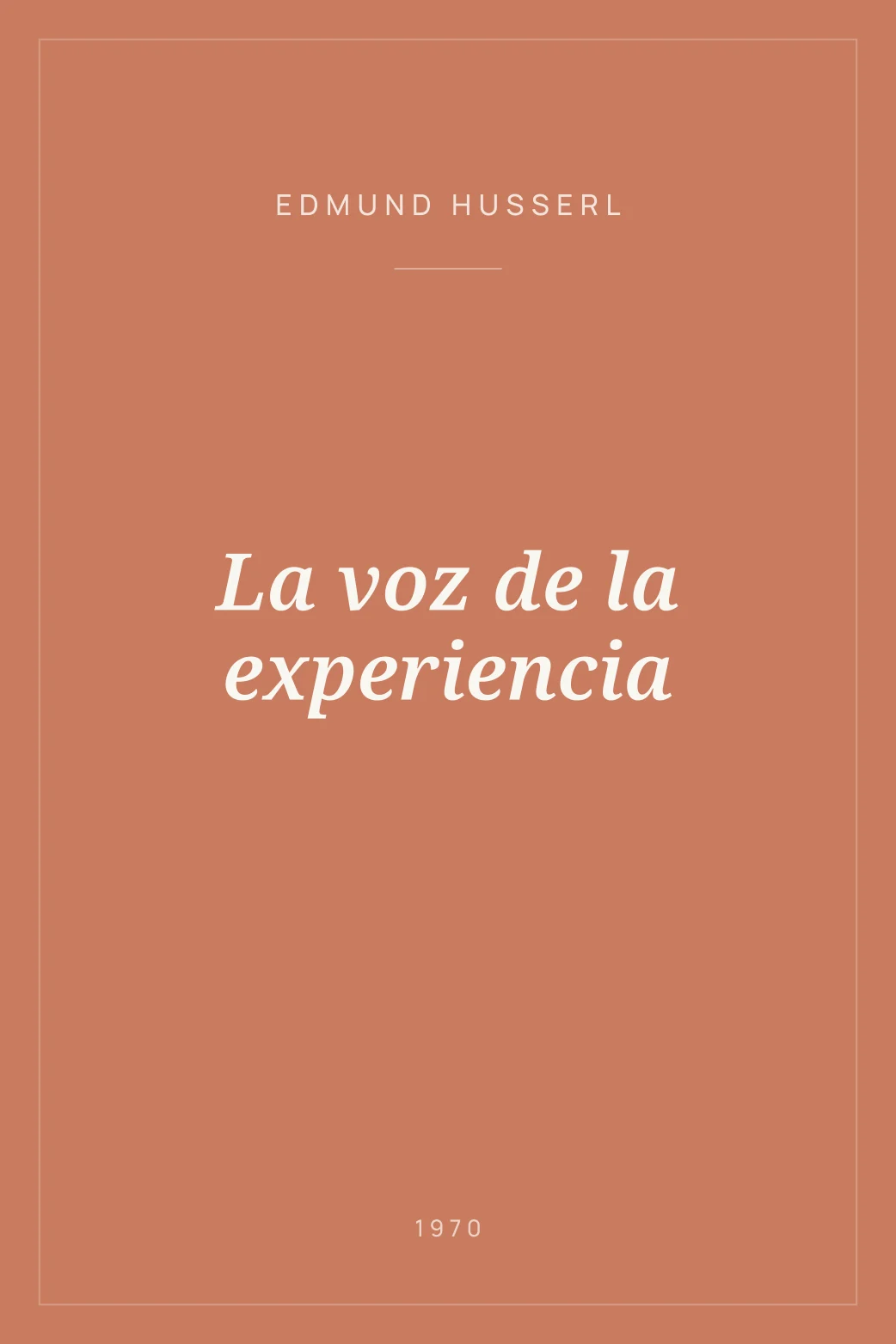 Portada de La voz de la experiencia
