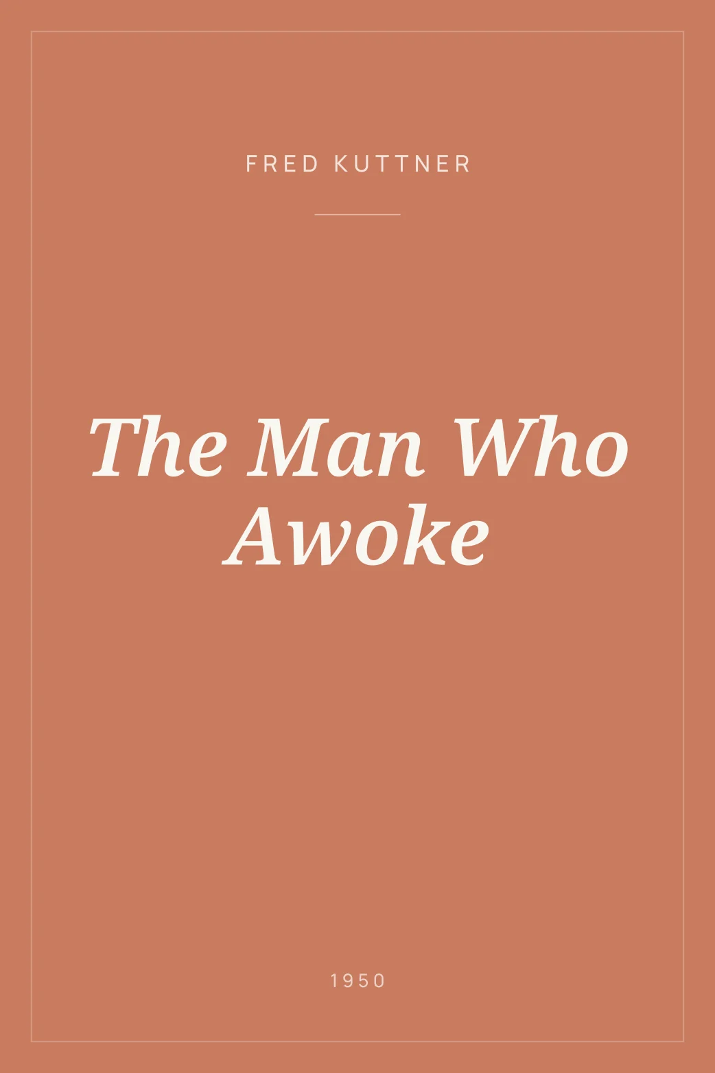 Portada de The Man Who Awoke