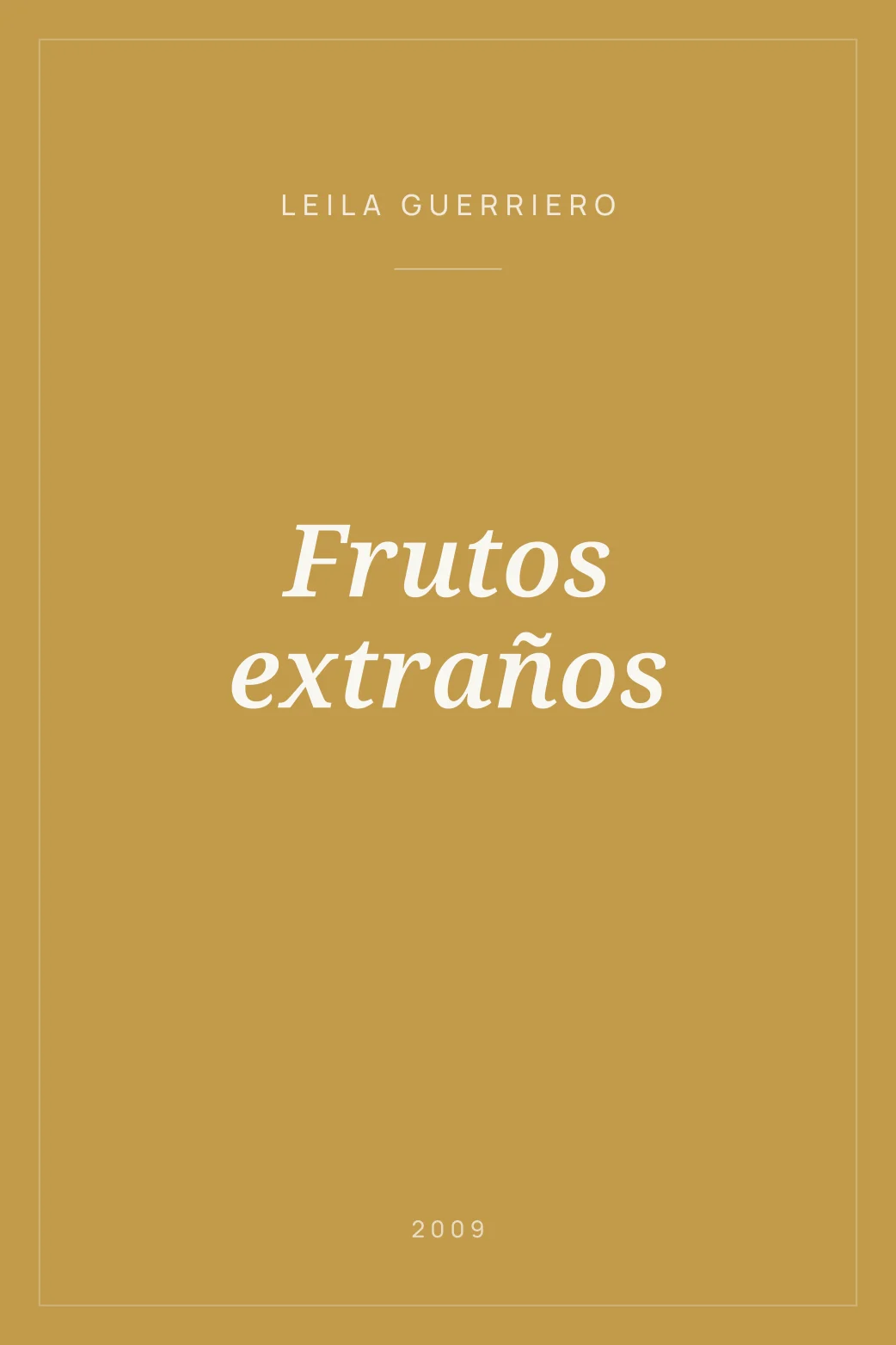 Portada de Frutos extraños