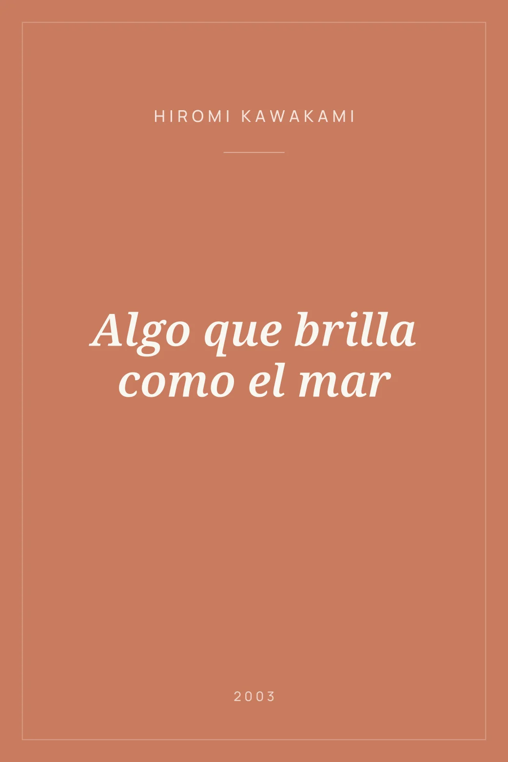 Portada de Algo que brilla como el mar