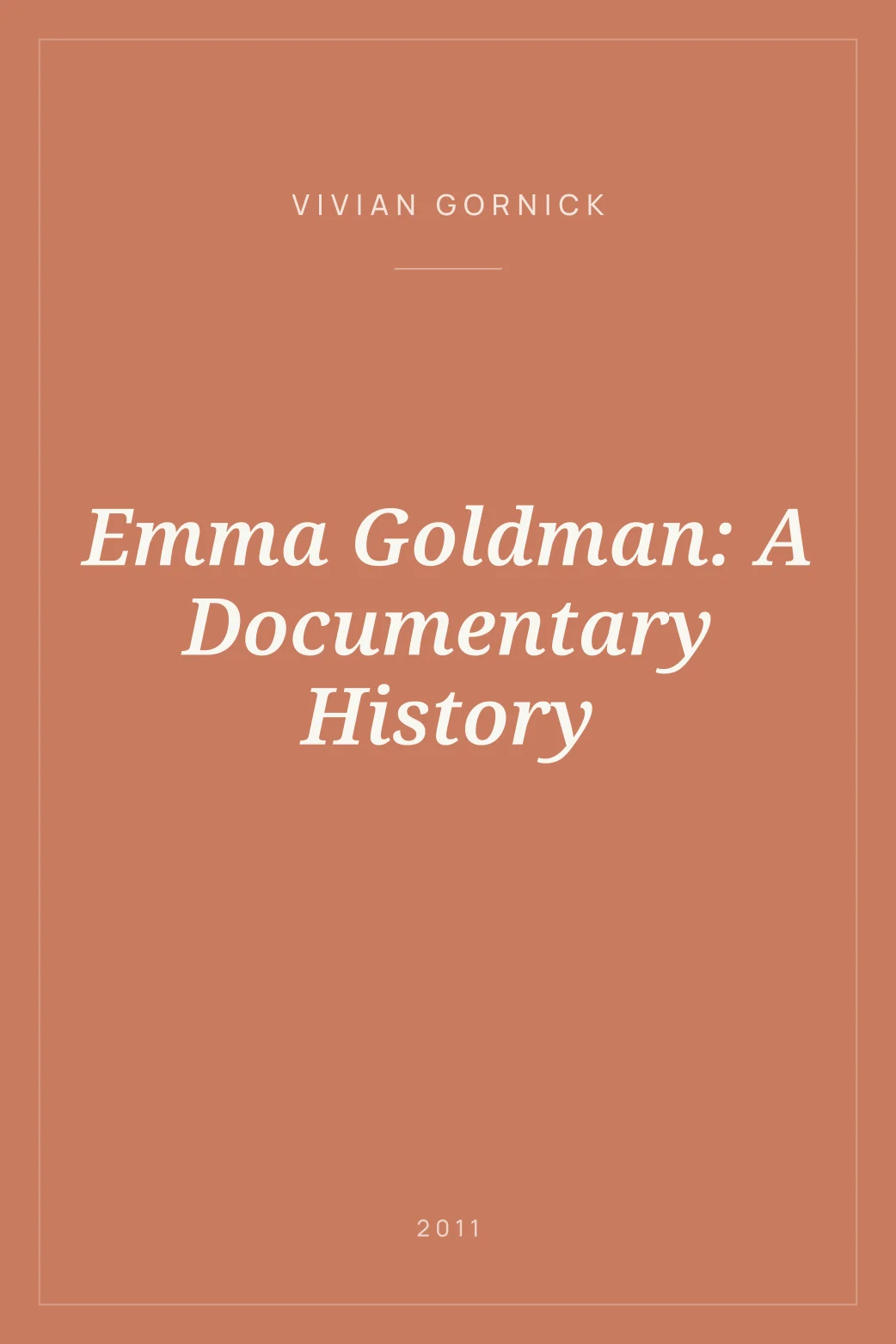 Portada de Emma Goldman: A Documentary History