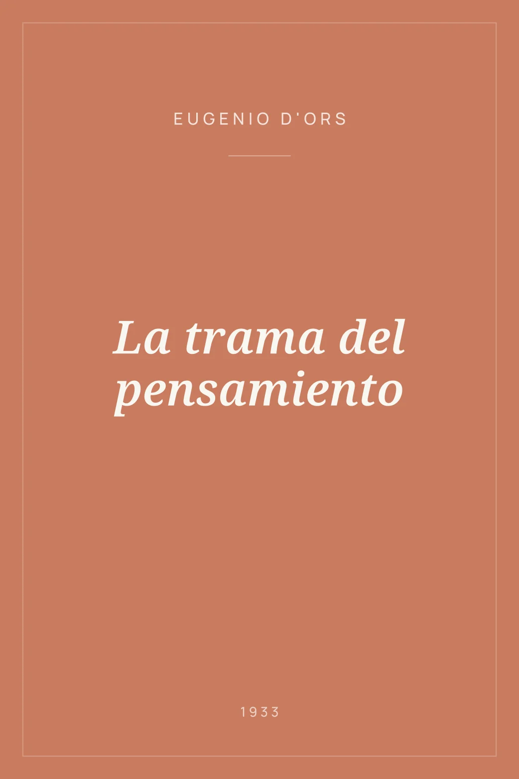 Portada de La trama del pensamiento