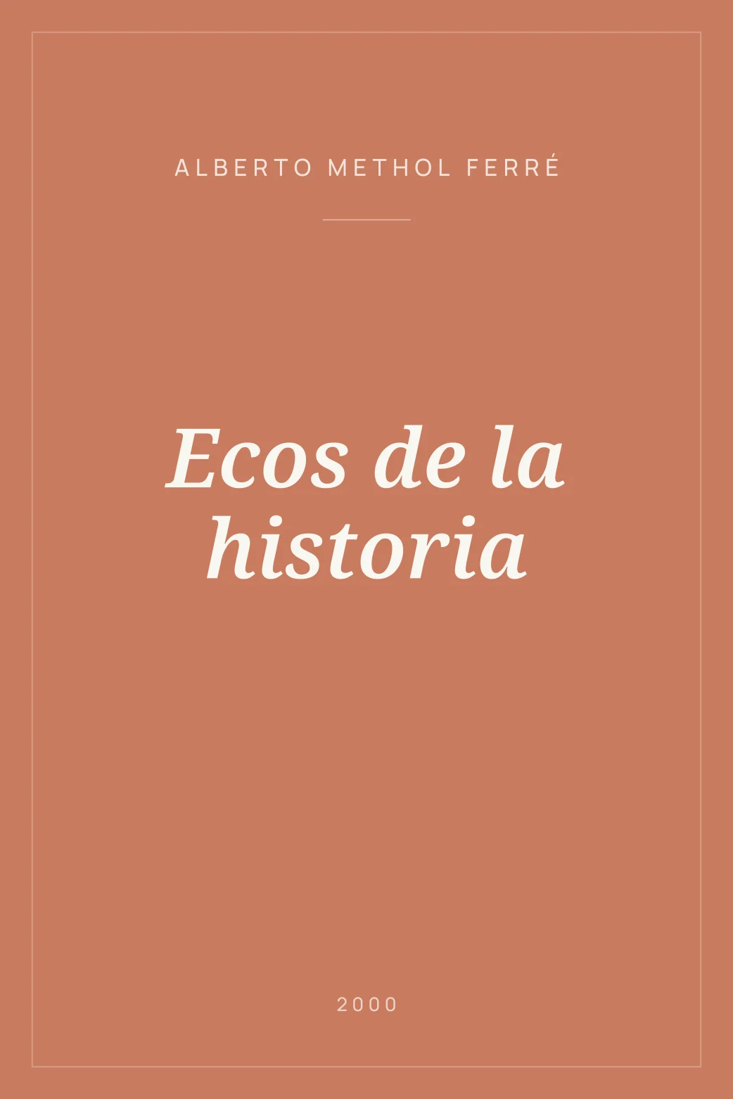 Portada de Ecos de la historia