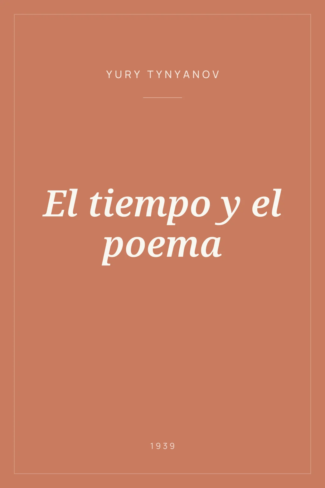 Portada de El tiempo y el poema