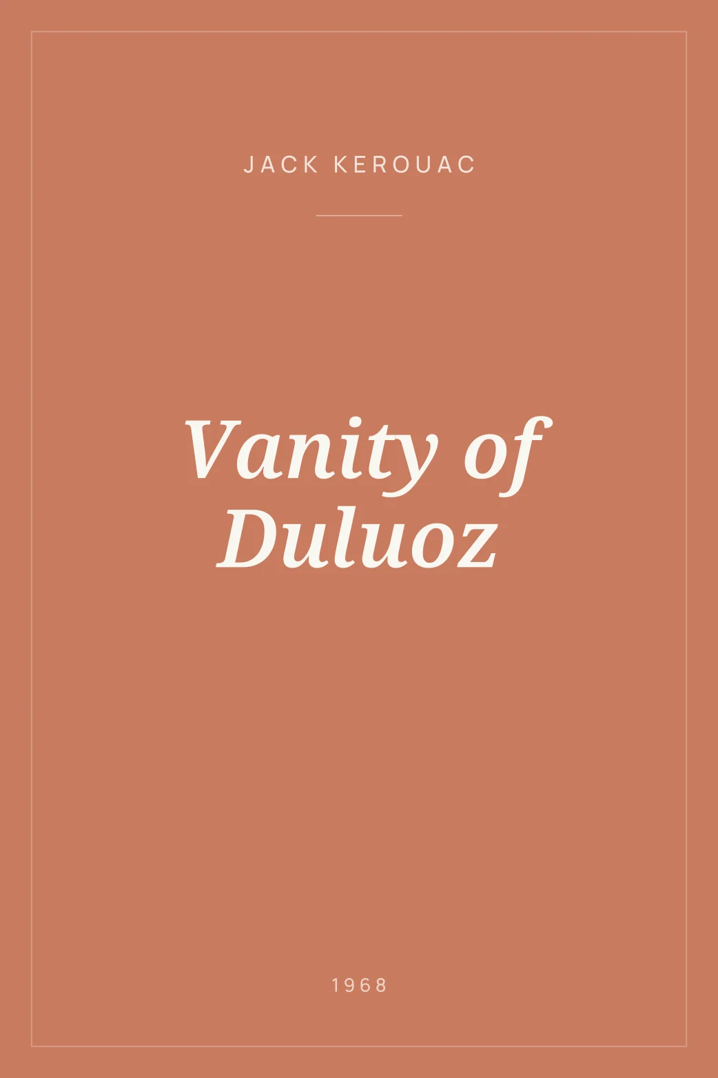 Portada de Vanity of Duluoz