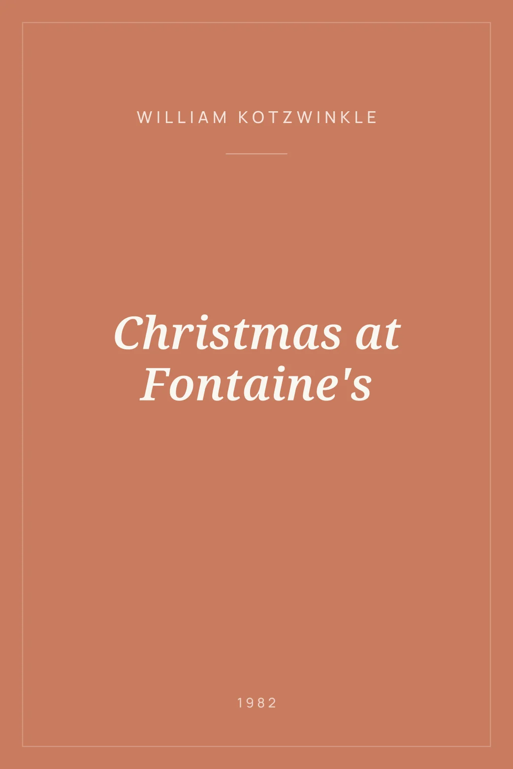 Portada de Christmas at Fontaine's