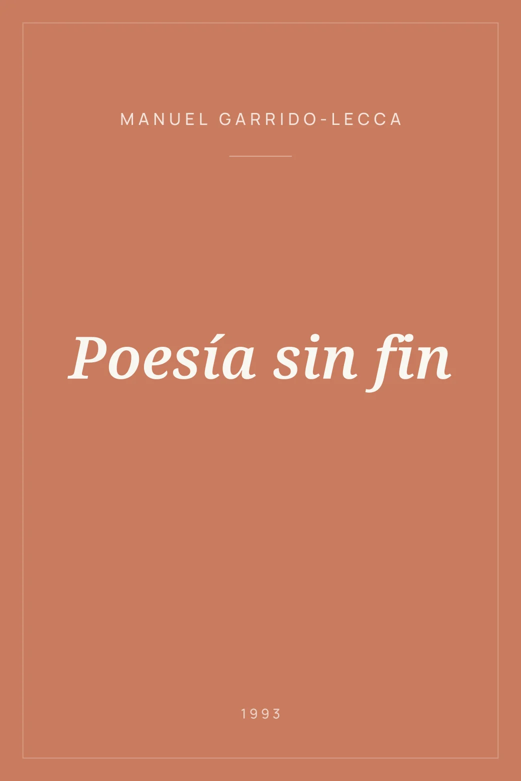 Portada de Poesía sin fin