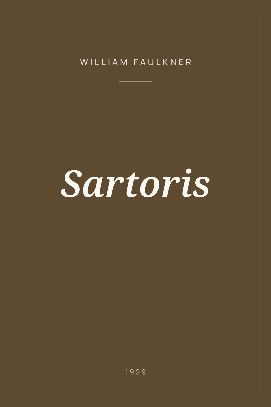 Portada de Sartoris