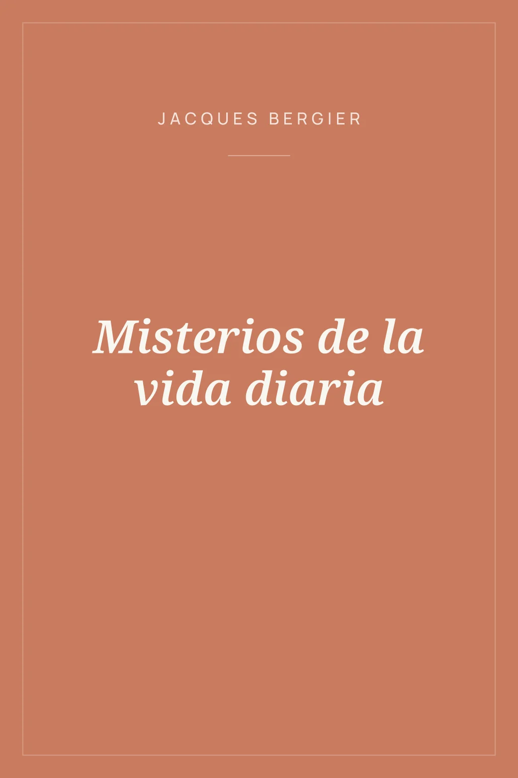 Portada de Misterios de la vida diaria
