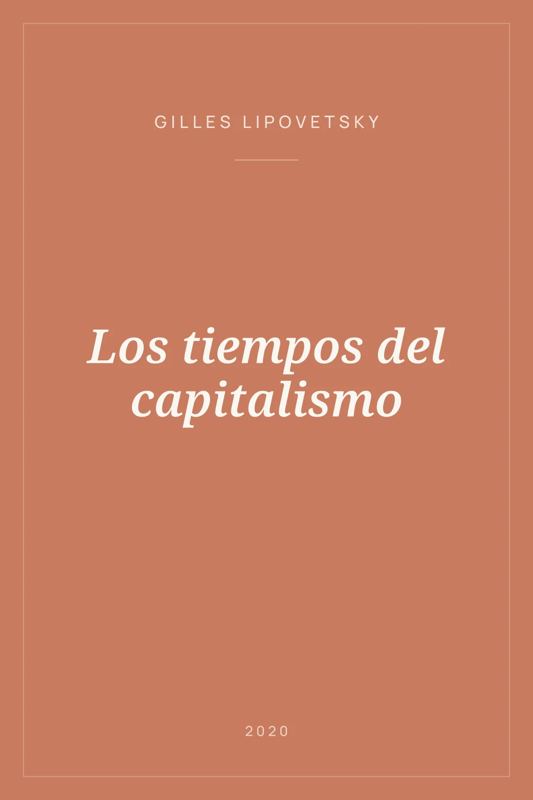 Portada de Los tiempos del capitalismo