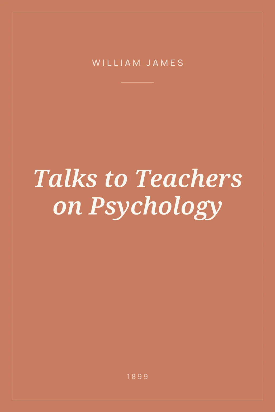 Portada de Talks to Teachers on Psychology