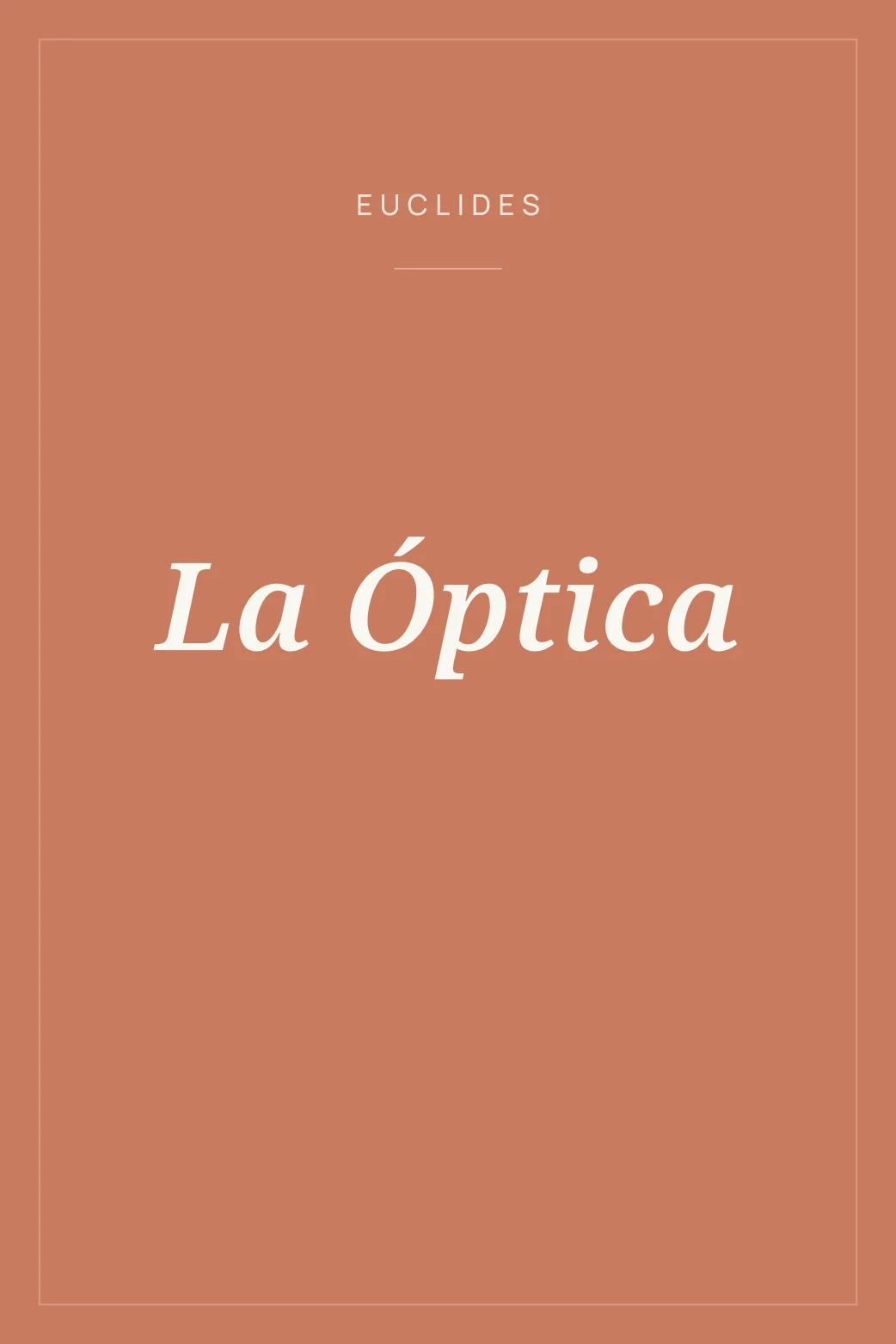 Portada de La Óptica