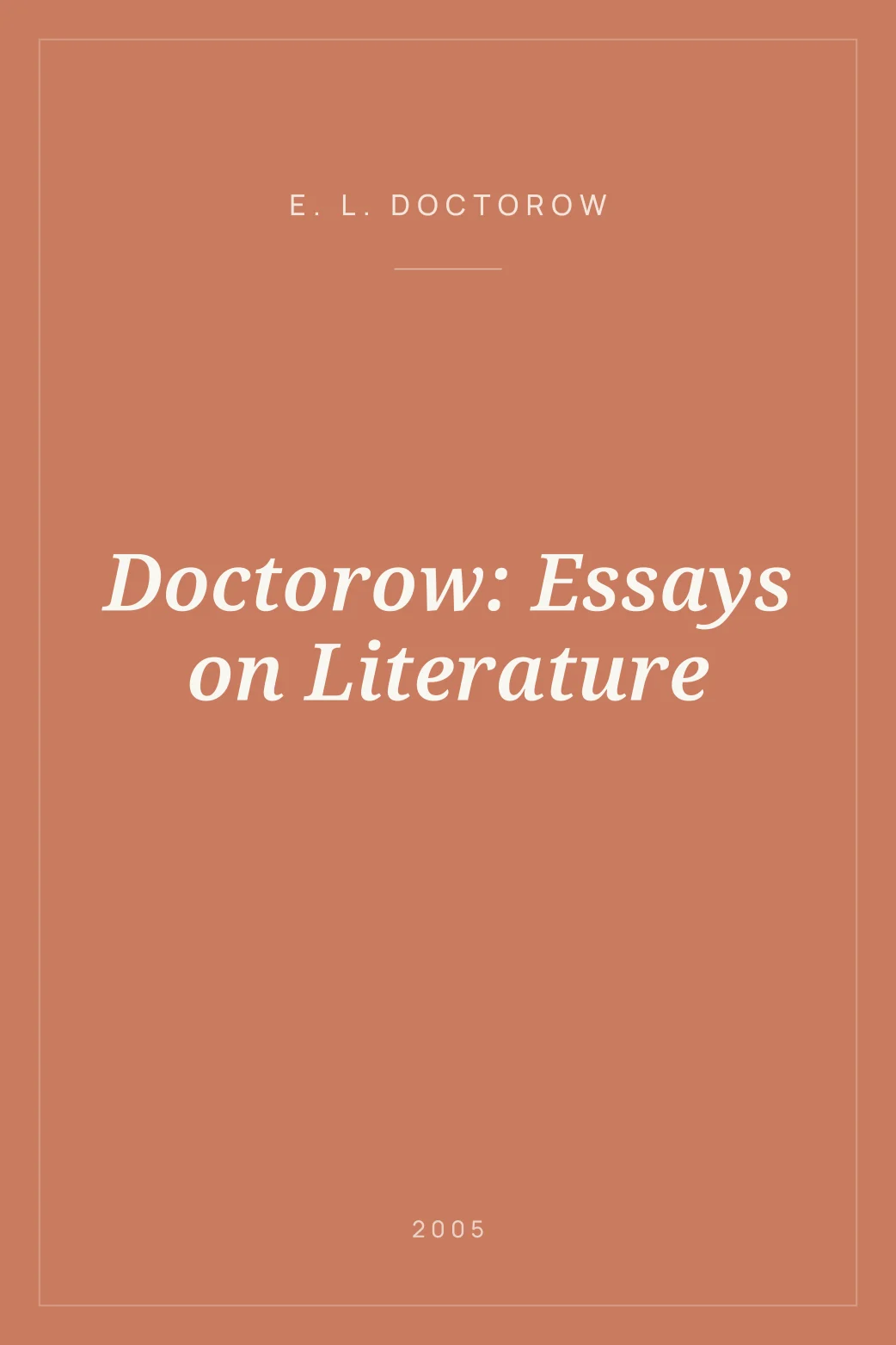 Portada de Doctorow: Essays on Literature