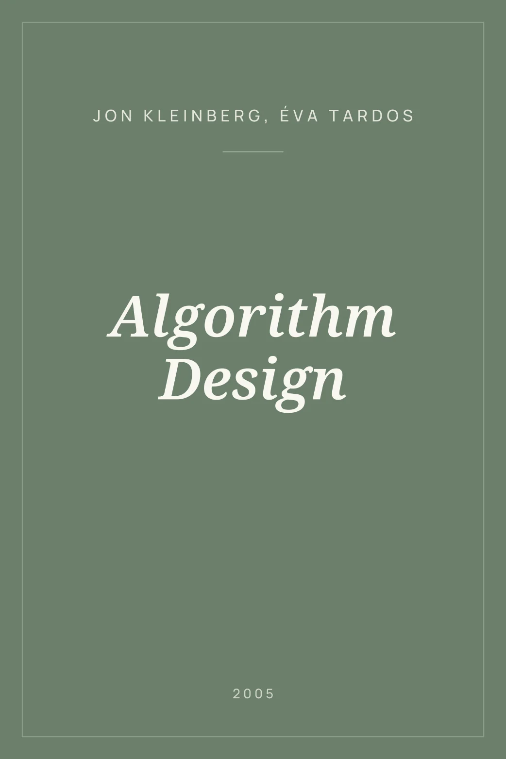 Portada de Algorithm Design