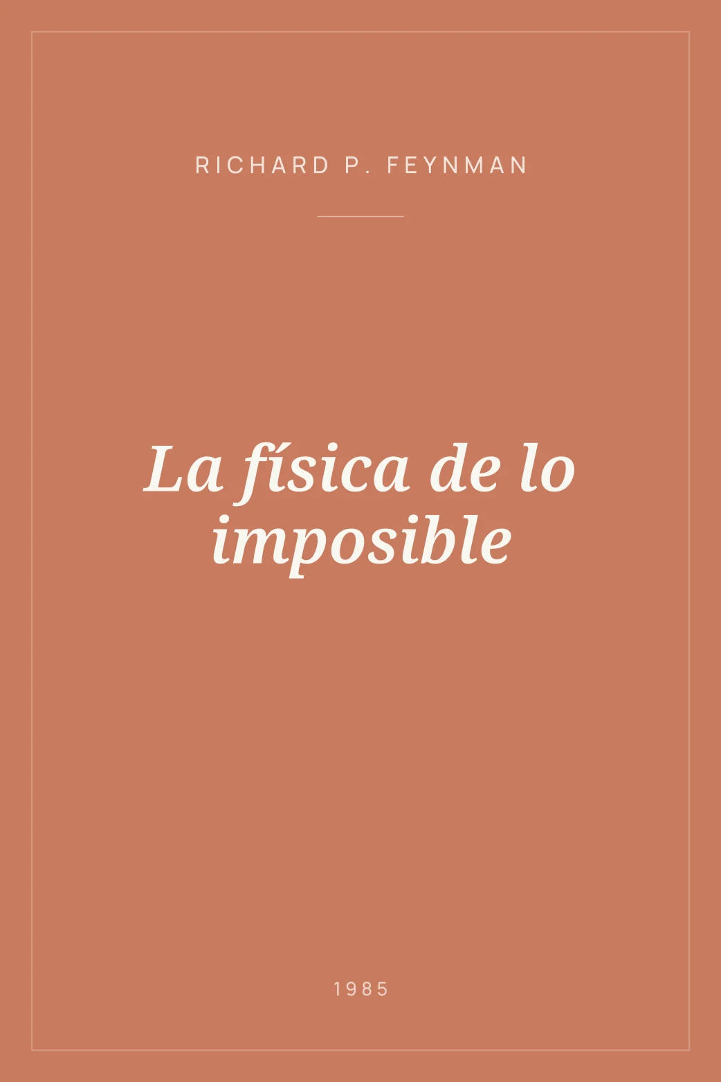 Portada de La física de lo imposible