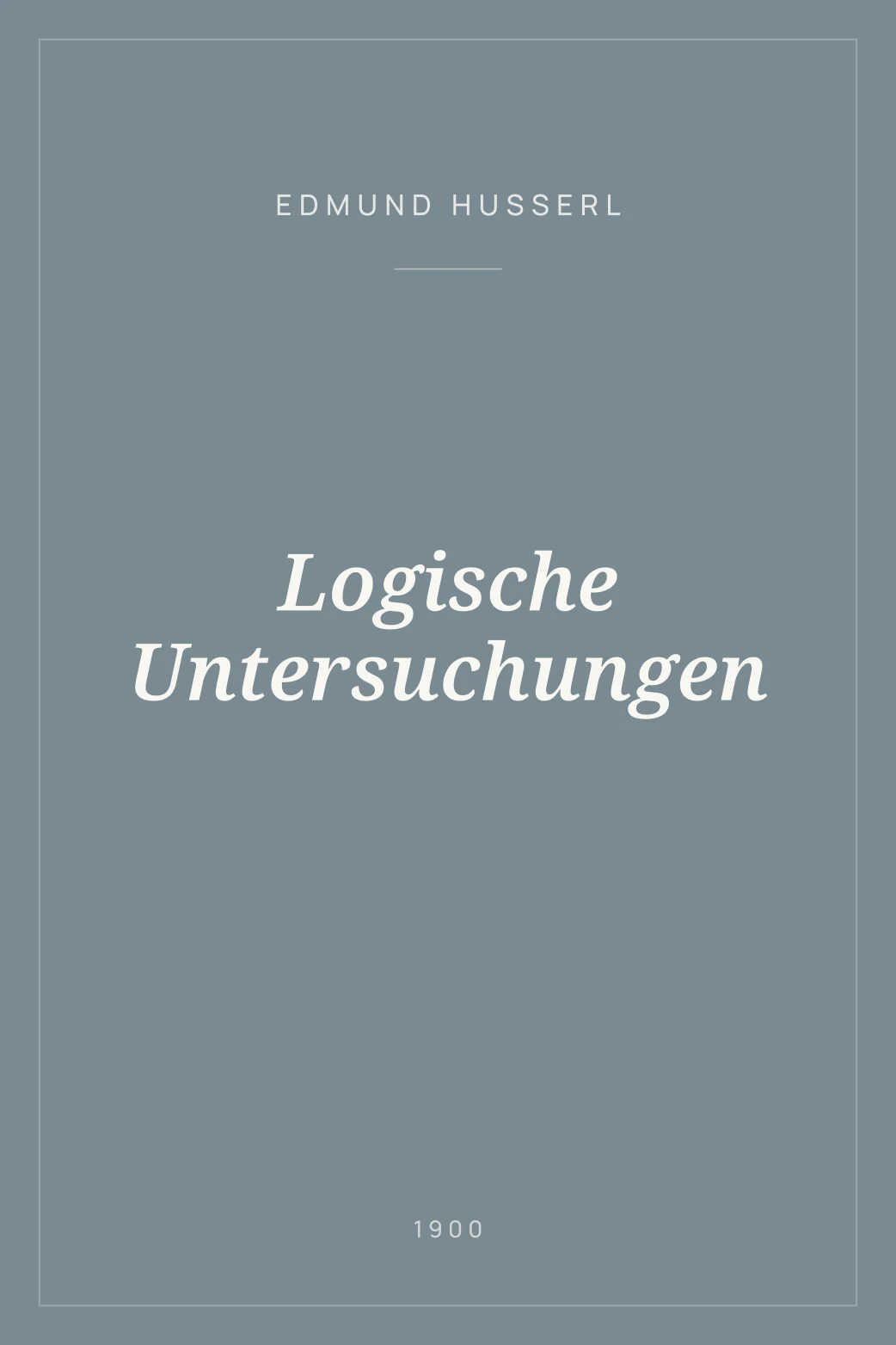 Portada de Logische Untersuchungen