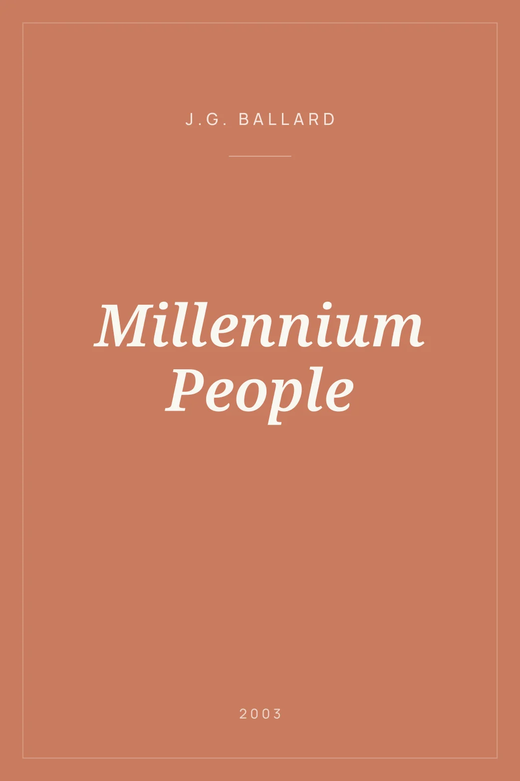 Portada de Millennium People