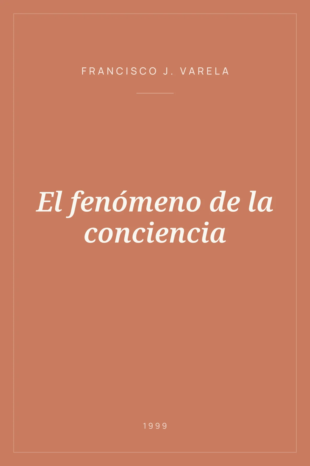 Portada de El fenómeno de la conciencia