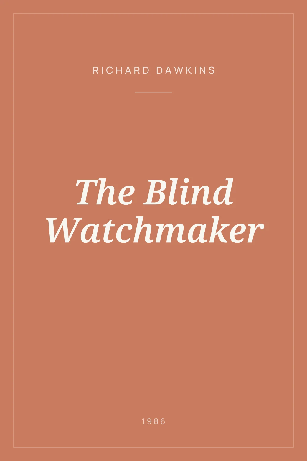 Portada de The Blind Watchmaker