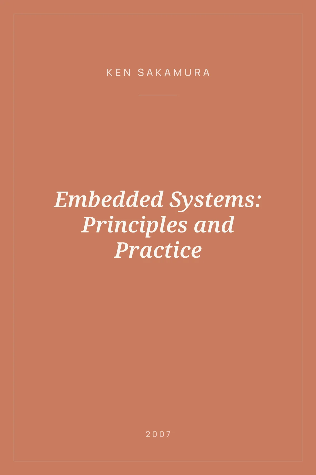 Portada de Embedded Systems: Principles and Practice