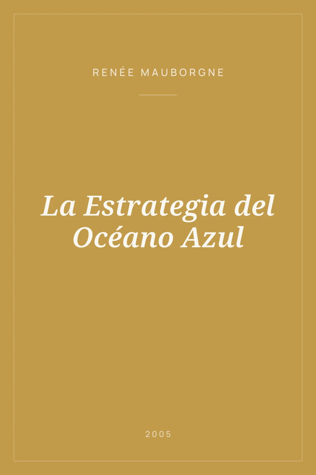 Portada de La Estrategia del Océano Azul