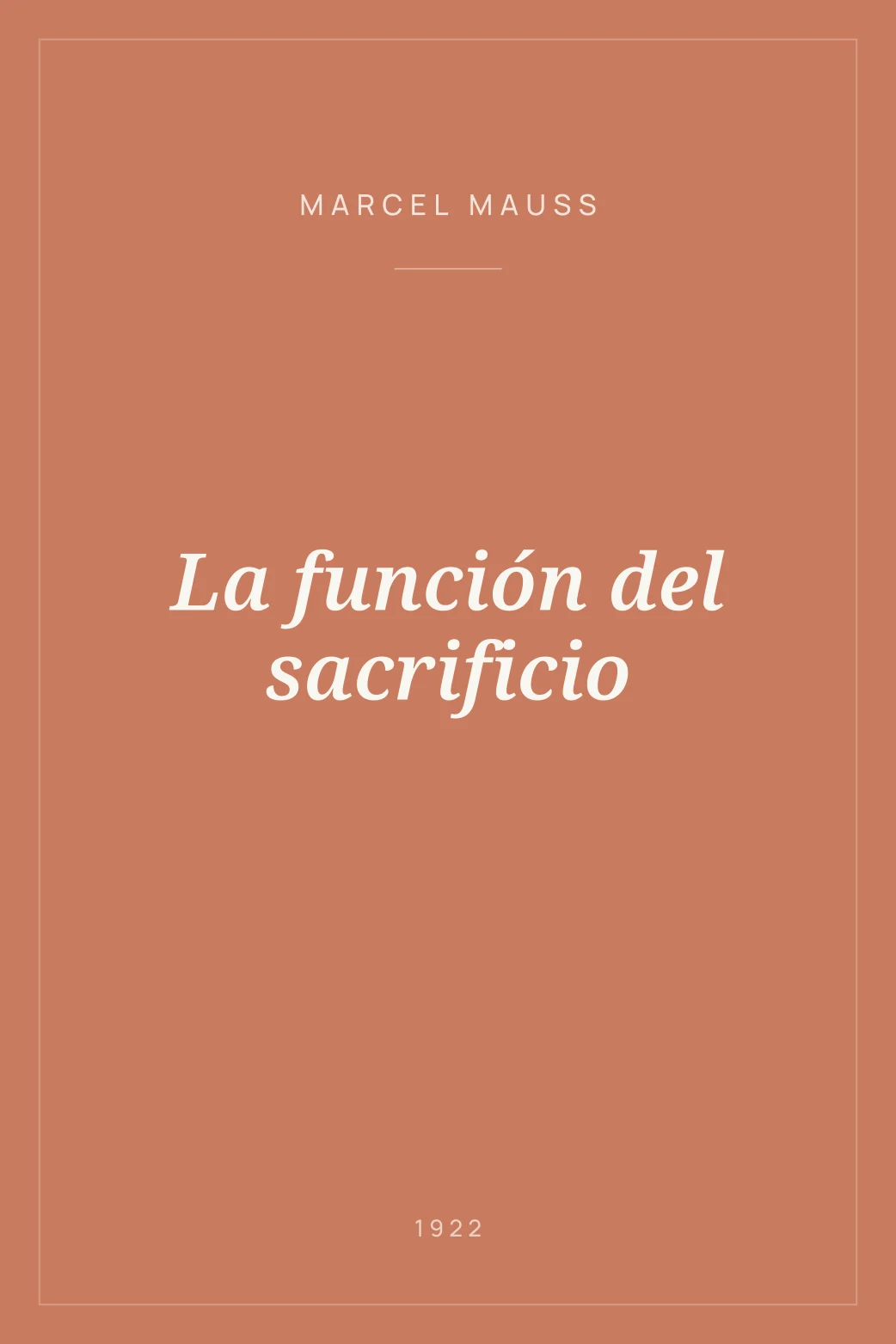 Portada de La función del sacrificio