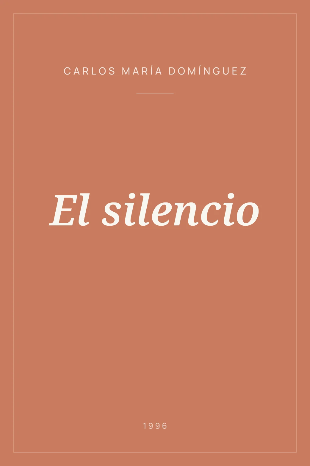 Portada de El silencio