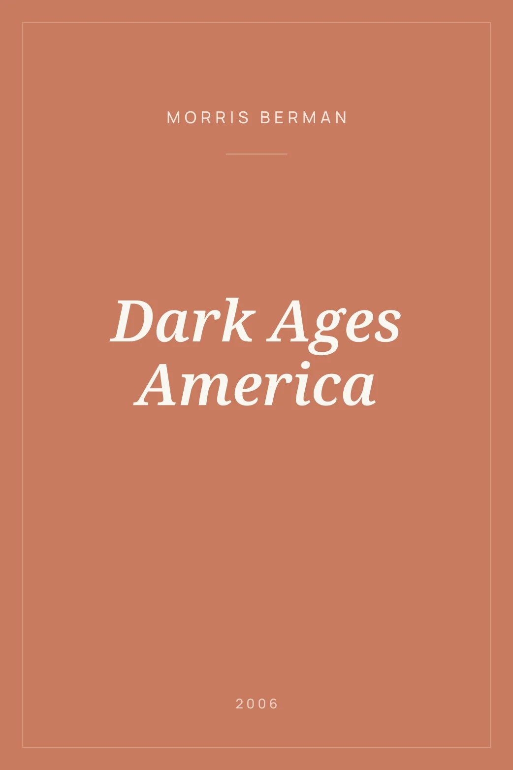 Portada de Dark Ages America