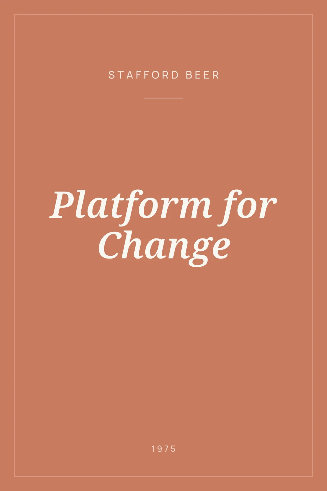 Portada de Platform for Change