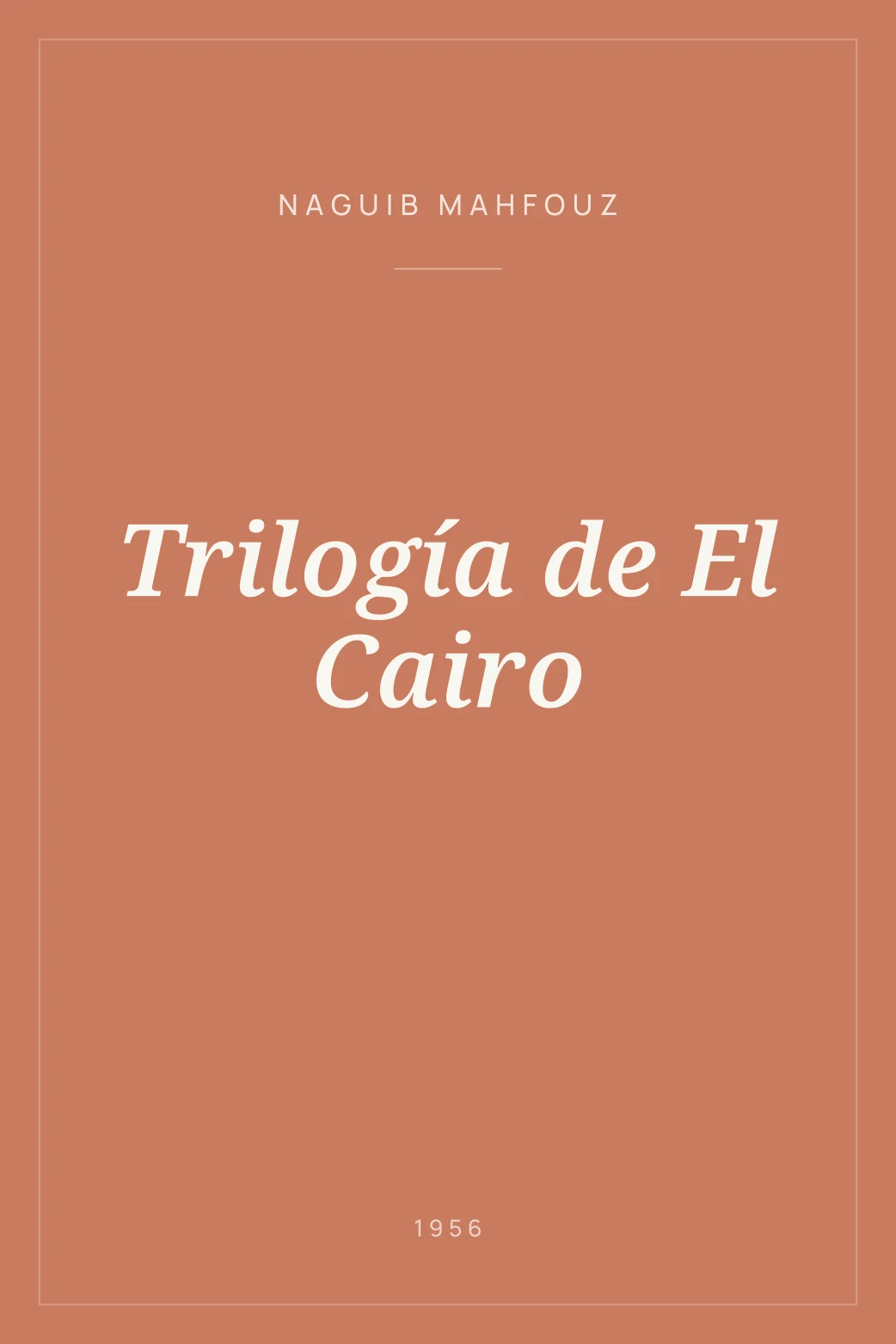 Portada de Trilogía de El Cairo