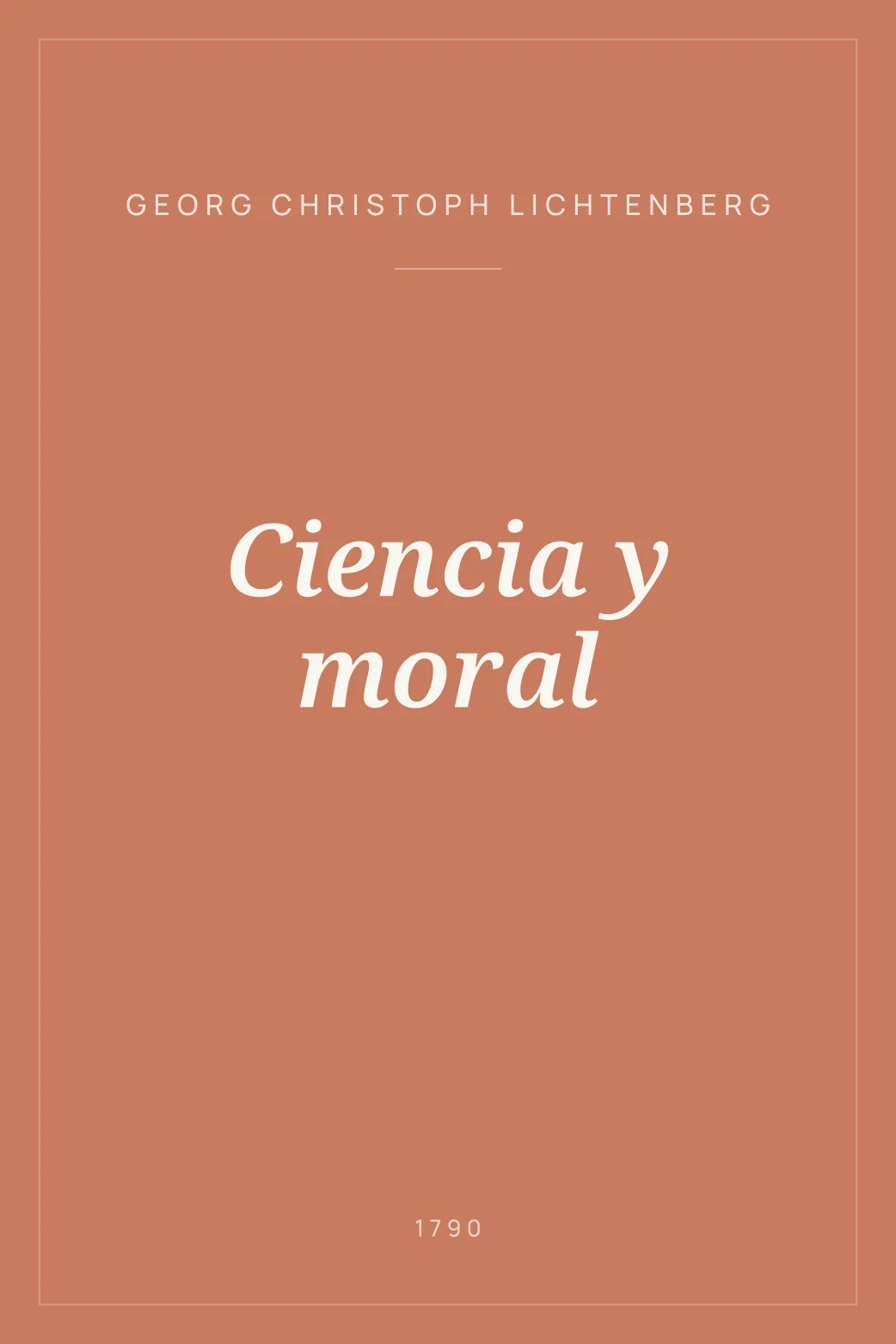 Portada de Ciencia y moral