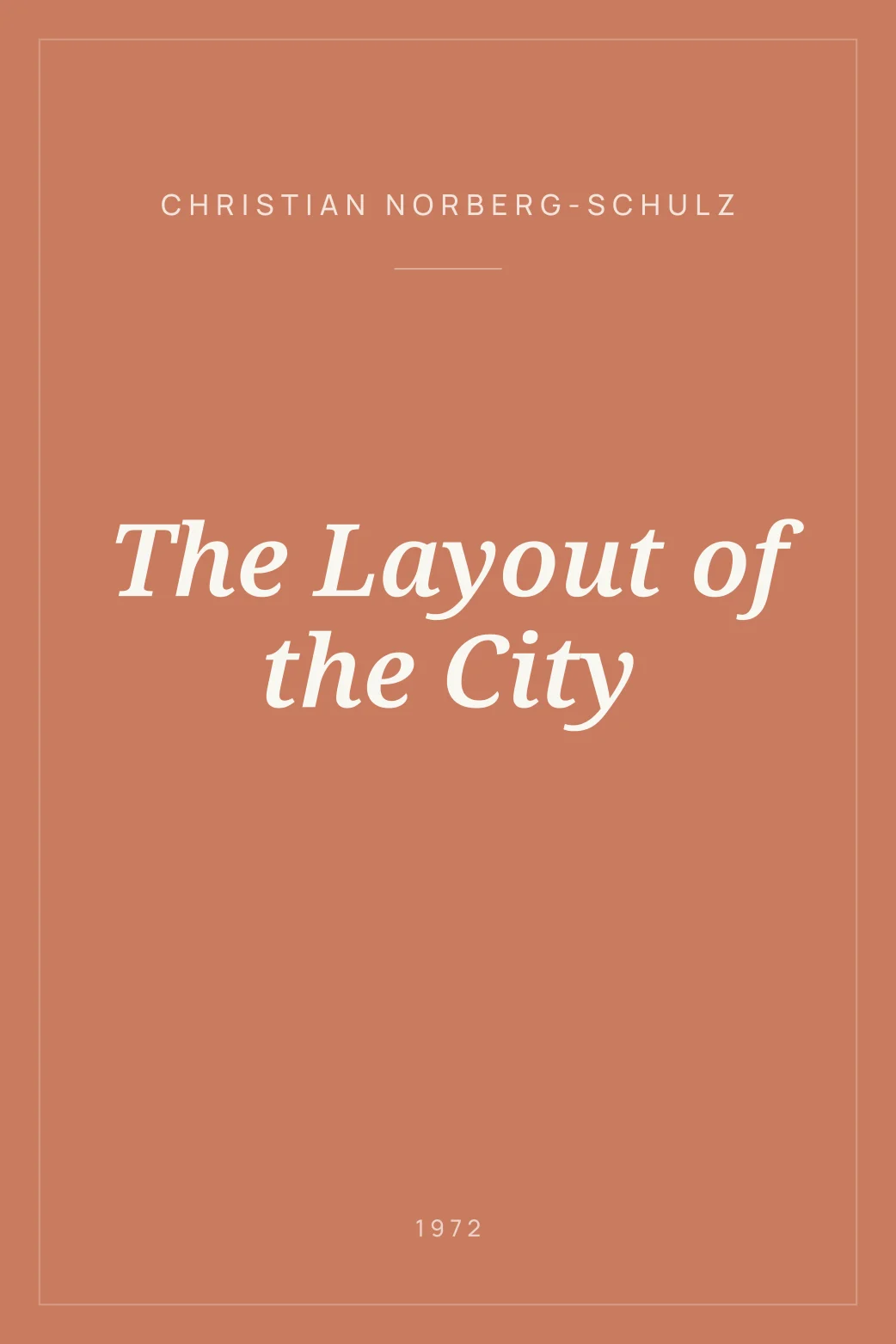 Portada de The Layout of the City