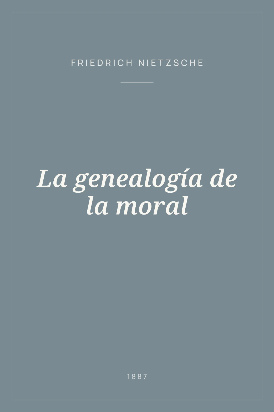 Portada de La genealogía de la moral