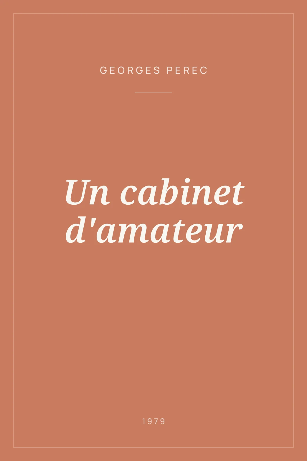 Portada de Un cabinet d'amateur