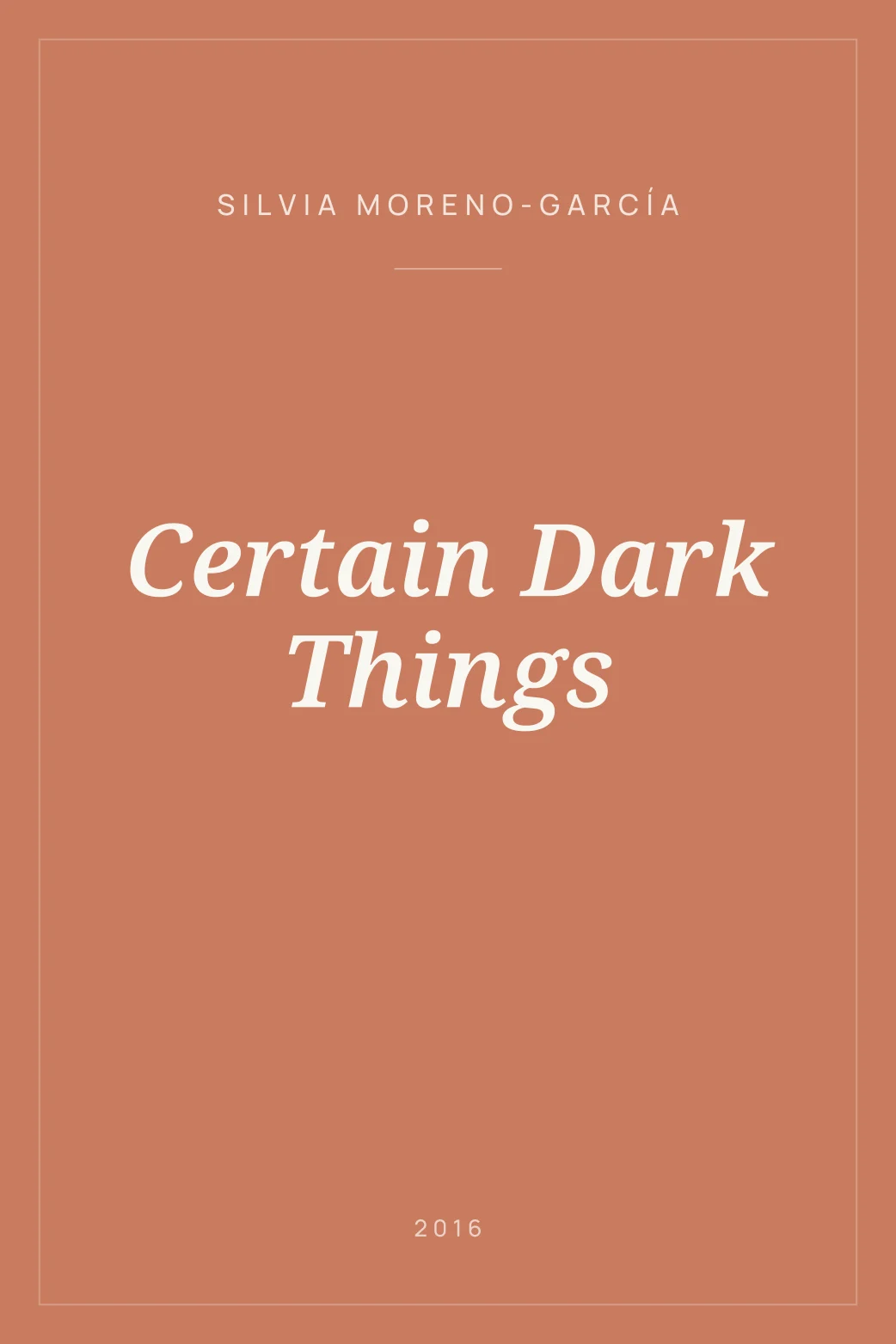 Portada de Certain Dark Things
