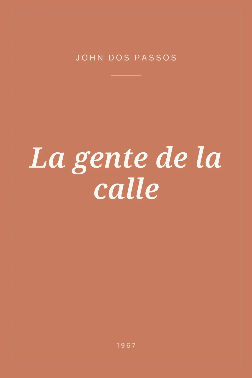 Portada de La gente de la calle