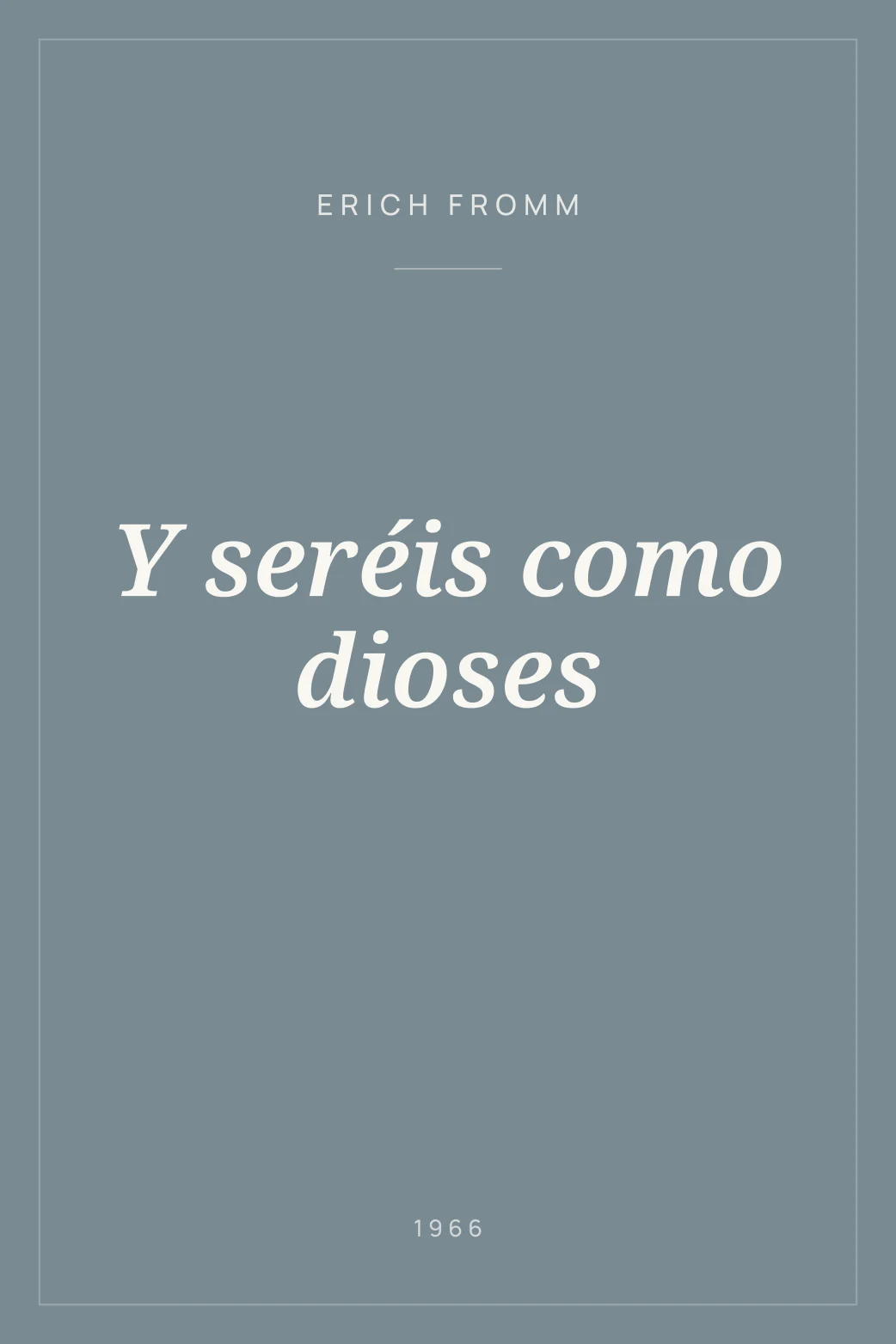 Portada de Y seréis como dioses