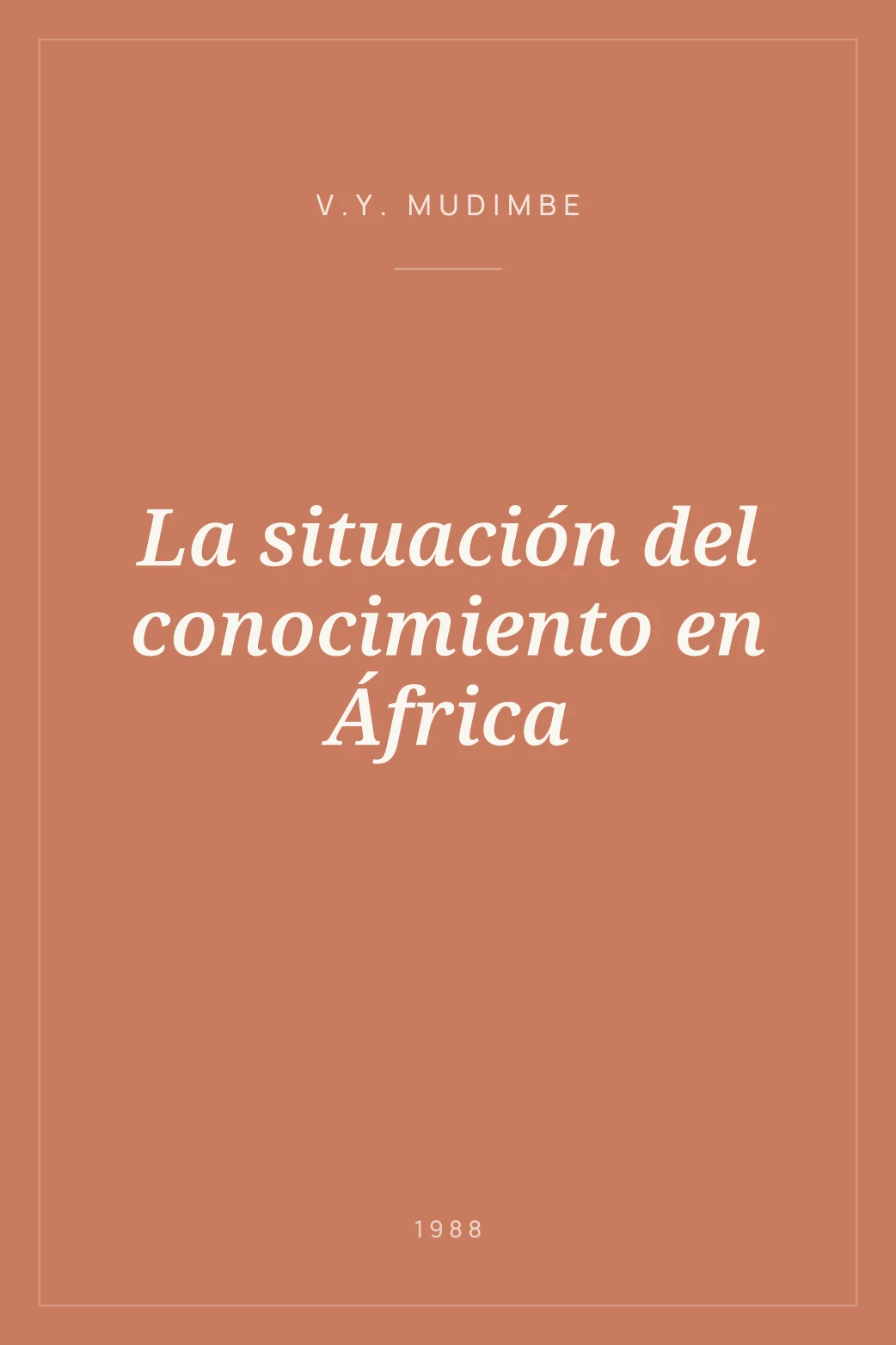 Portada de La situación del conocimiento en África