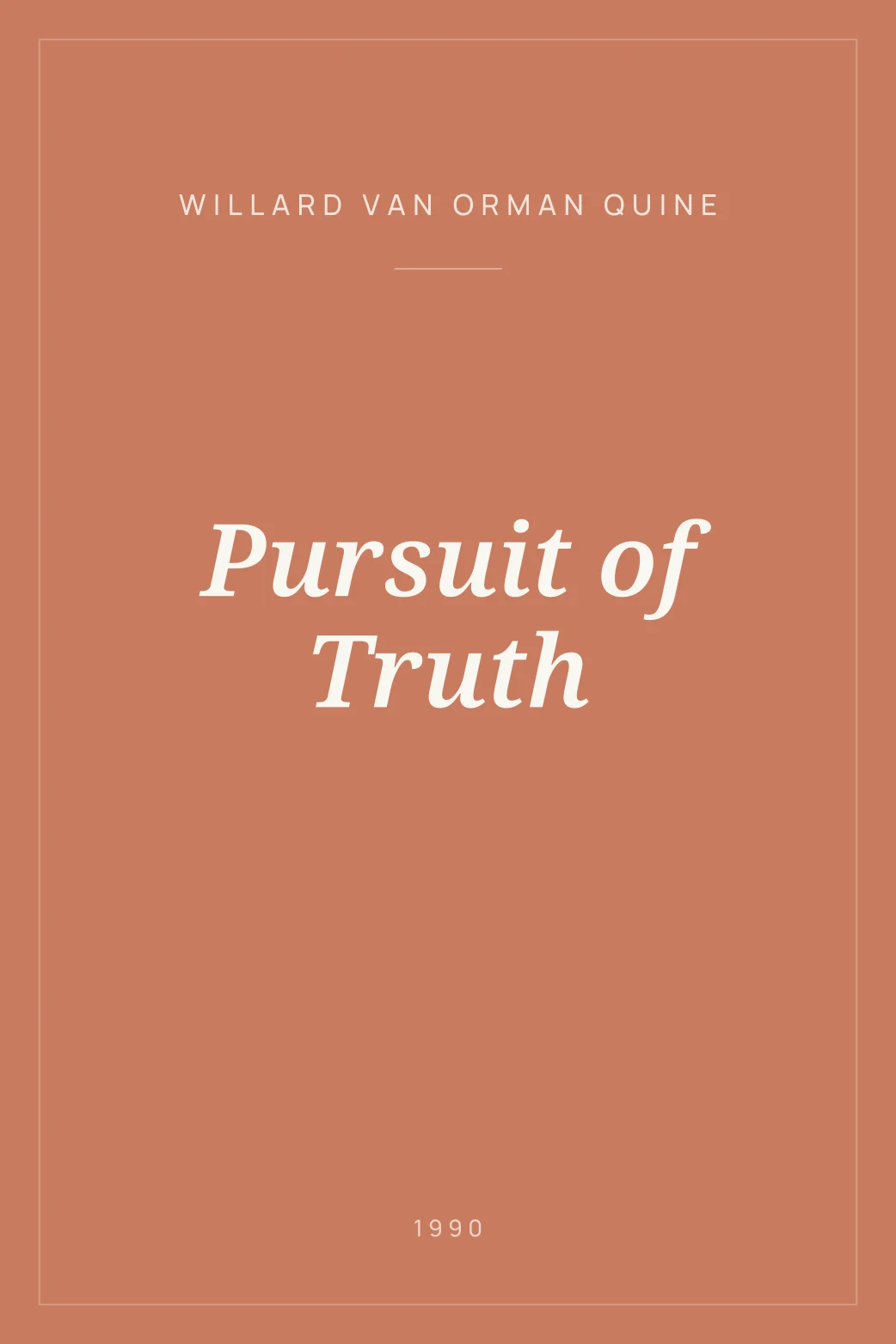 Portada de Pursuit of Truth