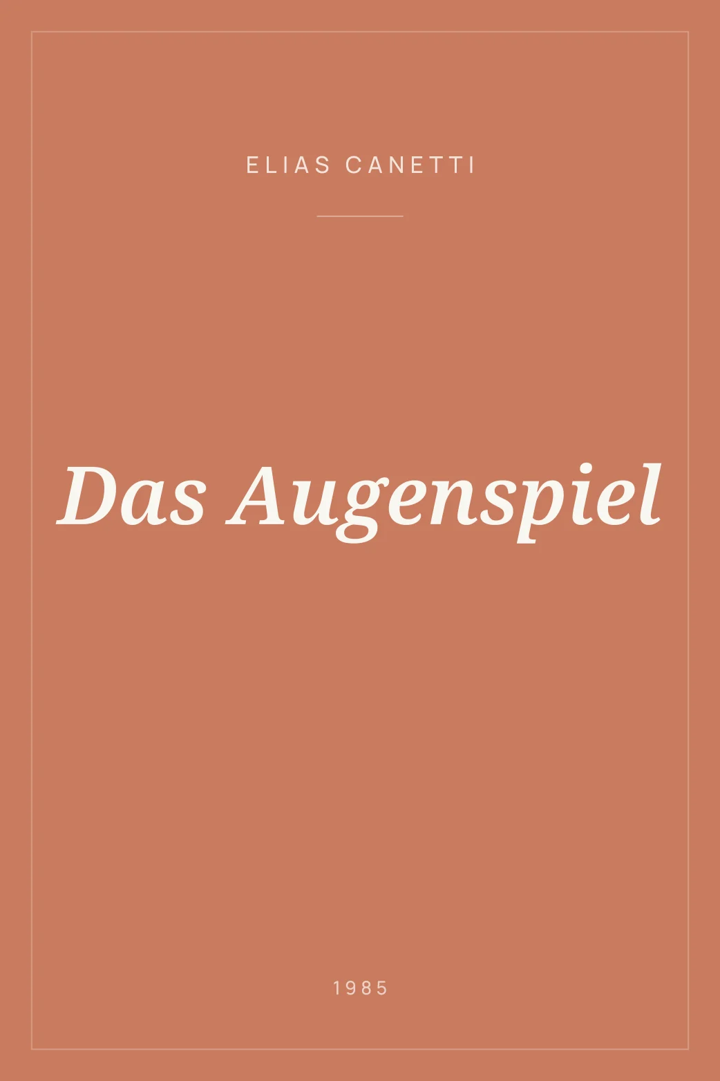 Portada de Das Augenspiel