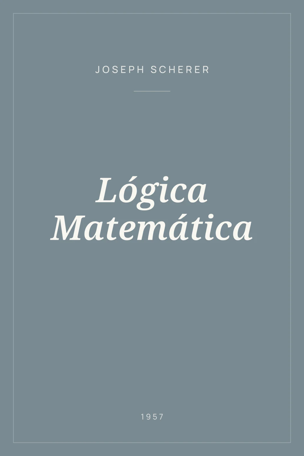 Portada de Lógica Matemática