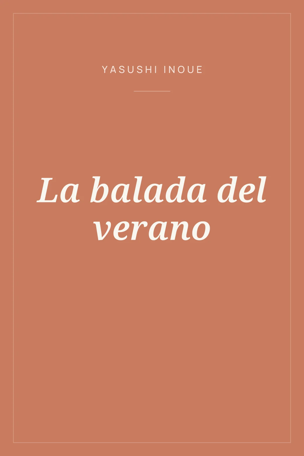 Portada de La balada del verano