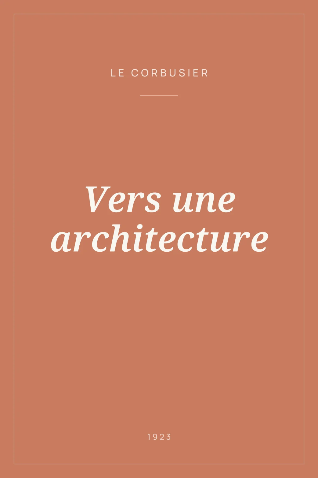 Portada de Vers une architecture