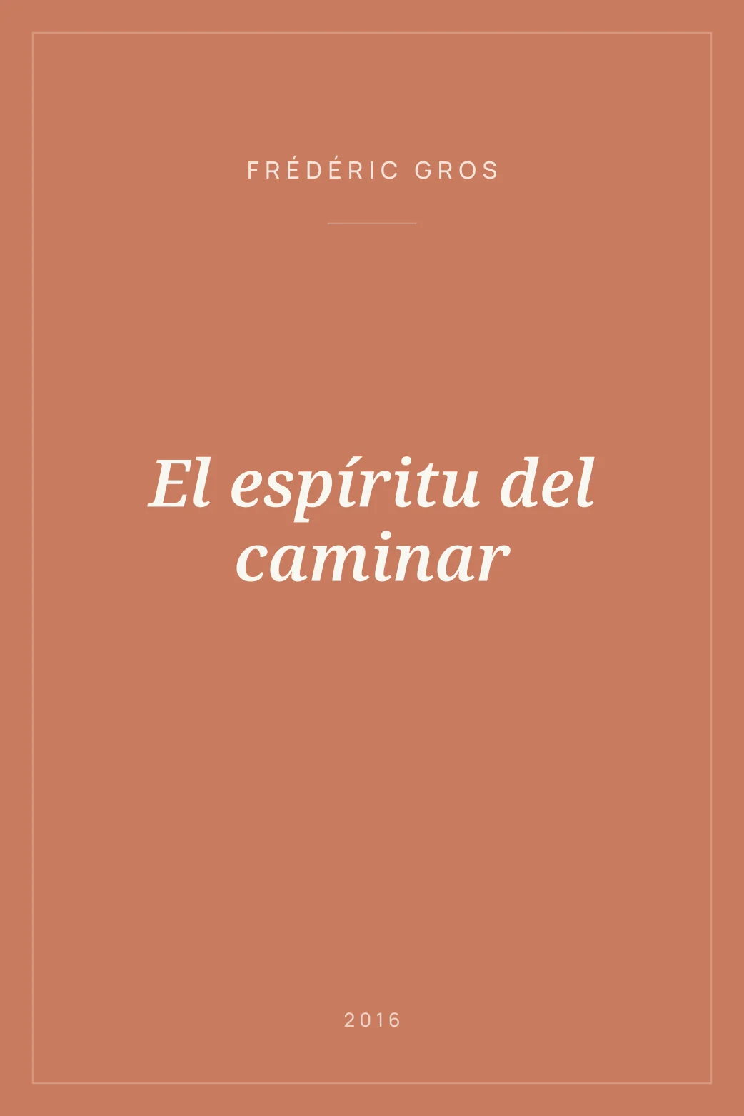 Portada de El espíritu del caminar