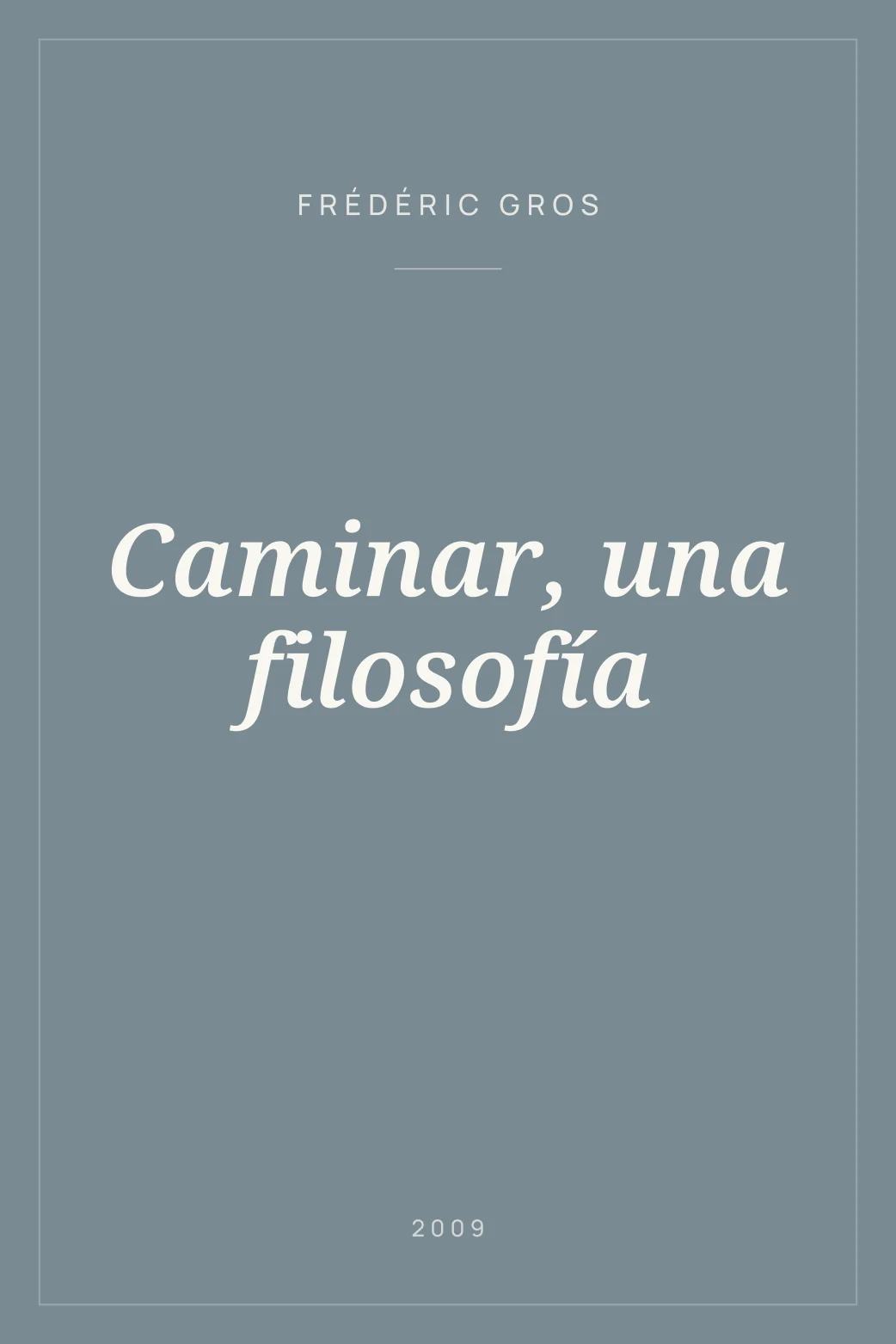 Portada de Caminar, una filosofía