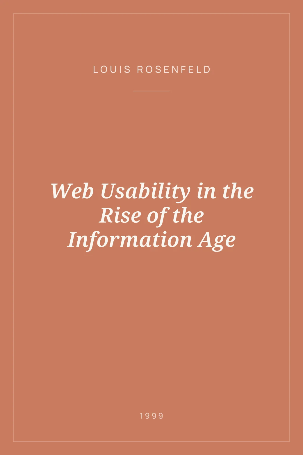Portada de Web Usability in the Rise of the Information Age