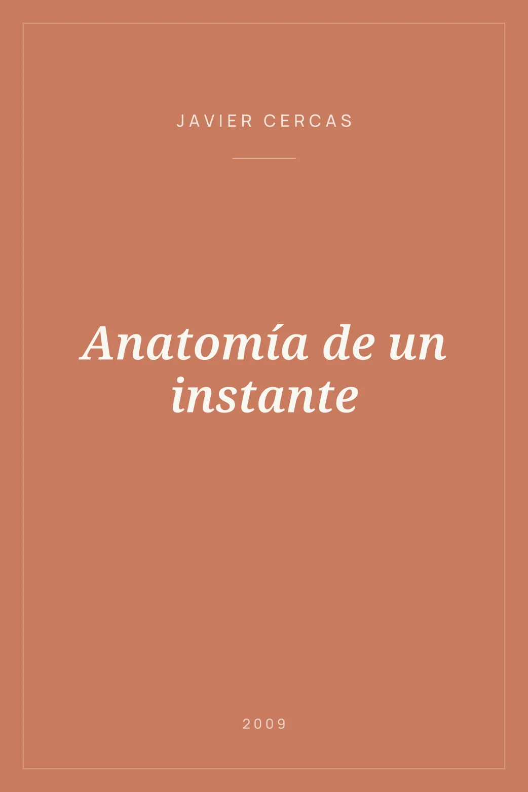 Portada de Anatomía de un instante